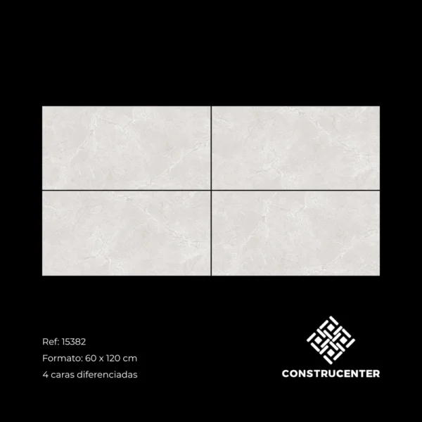 Porcelanato gris claro 60x120 cm