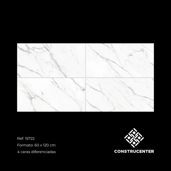 Porcelanato esmaltado veteado marrón 60x120 cm