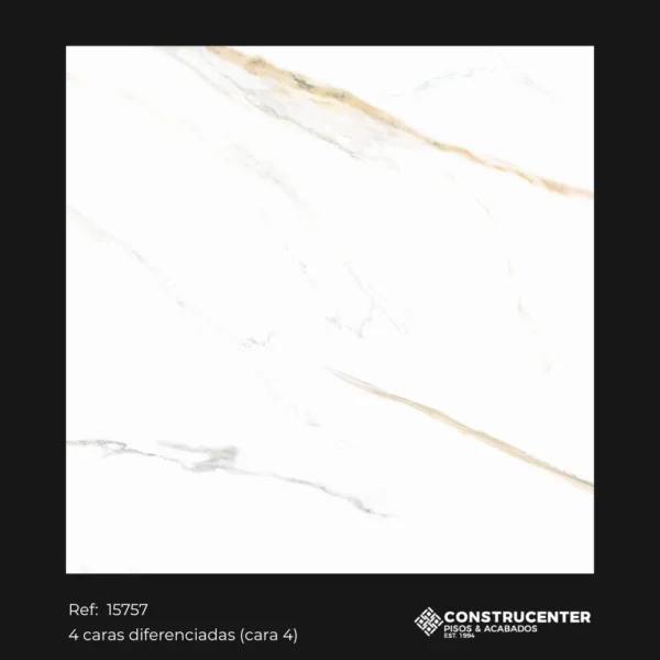 Piso Porcelanato Calacata Oro 56x56 cm