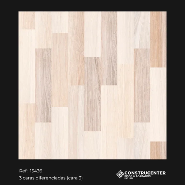 Piso Cerámico Tipo Madera Multitono 58x58cm