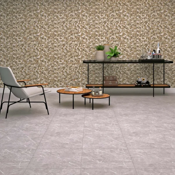 Piso Cerámico Mármol Gris Sobrio 58x58 cm