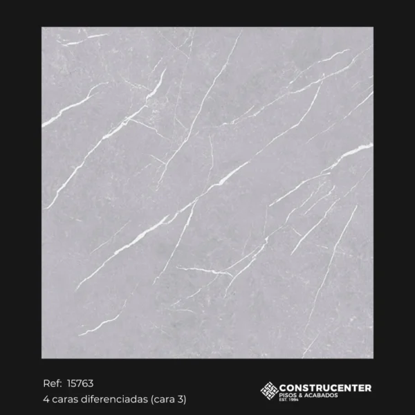 Piso Cerámico Mármol Gris Sobrio 58x58 cm