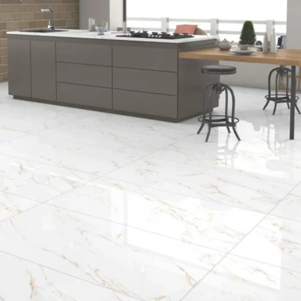 Piso Pared Porcelanato Calacatta Crema 60x120cm