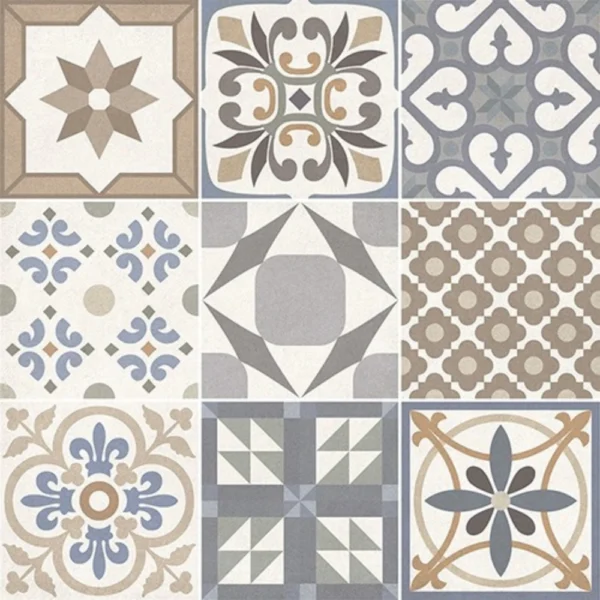 Piso Cerámico Decorativo Vintage 58x58cm