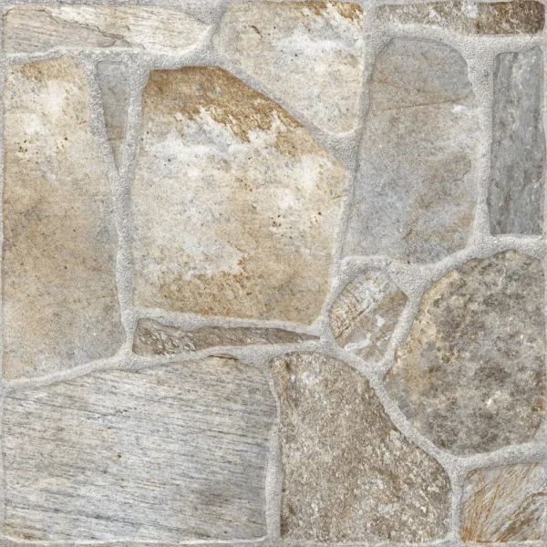 Piso Cerámico Rústico Efecto Piedra Natural 58x58cm